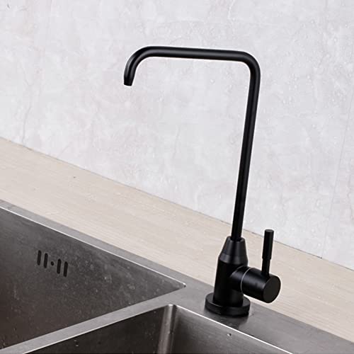 Robinet d'eau propre en acier inoxydable de style contemporain noir mat