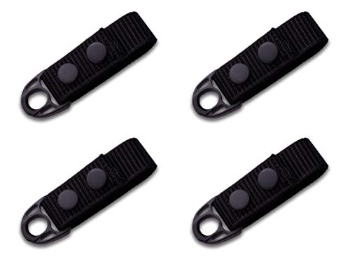 Loaded Edge Tactical Suspender Belt Loops (4 Pack) Black - Military Grade Duty Belt Loops - Duty Belt Police Heavy Duty Belt Loop - Tool Belt Loop Attachment - U.S. Military Veteran Owned Company
