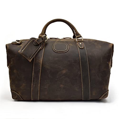 Business Man Bag Handbag Leather Male Duffle Bags Airplane Extra Large Luggage Bag(E)