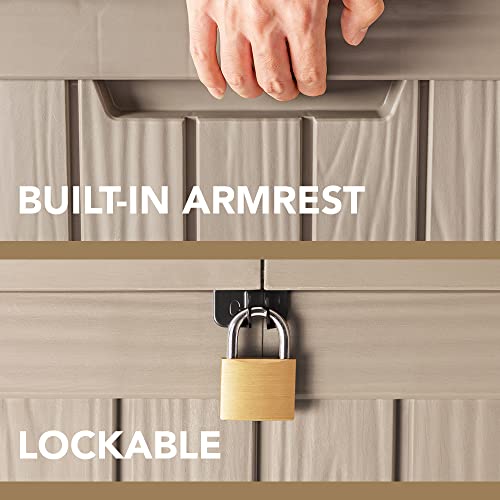 image for Devoko 150 Gallon Deck Box Resin Outdoor Storage Box Waterproof Storag