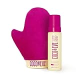 Coco & Eve Self Tanner Foam Kit - (Medium) Streak-Free Sunless Tanning Mousse, Tropically Scented Natural Looking Tan With Mitt Applicator, Vegan, Cruelty Free | Sunny Honey Bali Bronzing, 6.7 fl oz