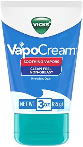 Vicks VapoCream, Easy to Use Non- Greasy Moisturizing Cream, Soothing & Comforting Non-Medicated Vicks Vapors, for Adults and Children Ages 2+, 3.0oz