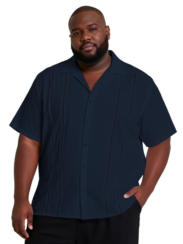 Big and Tall Guayabera Shirt