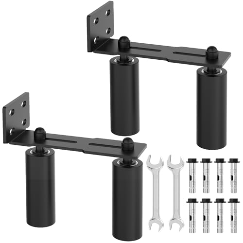 MeBantoo Sliding Gate Guide Roller, 6" Nylon Wheels, Black-2pcs