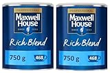 Maxwell House Rich Blend Instant Coffee 750g Tin (Pack of 2)