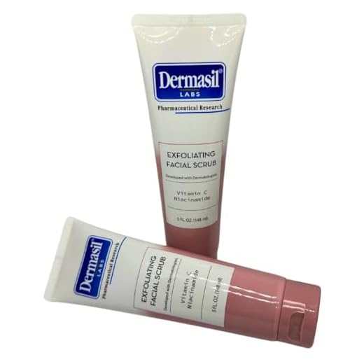 Dermasil Labs - Pharmaceutical Research - Exfoliating Facial Scrub Vitamin C & Niacinamide 4fl oz. 118 ml (Set of 2 Pack)