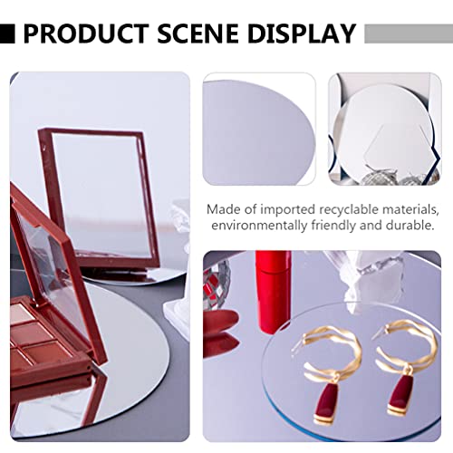 SOIMISS 2 Unidades Adereços De Espelho Placas De Fundo De Fotografia Reflexiva Centros De Mesa De Ca