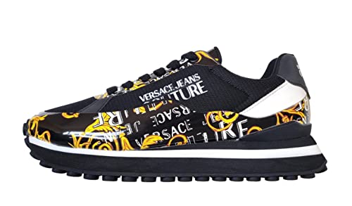 VERSACE JEANS COUTURE Homme Spyke Basket Black - Gold 41 EU