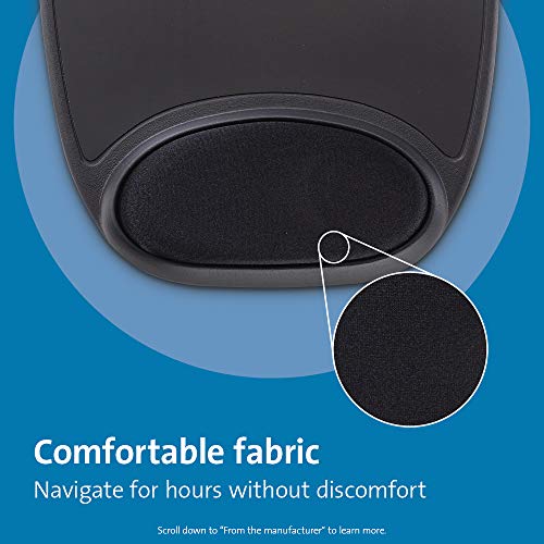 Kensington Comfort Gel Mouse Pad With Wrist Rest - Black (K62386Am) #TOP3