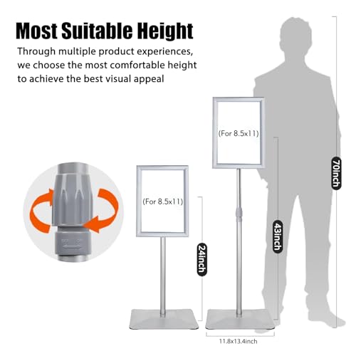 Sign Stand for Display, Weighted Iron Base Heavy Duty Signage Holder by Golemas - Image 4