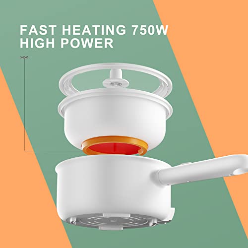 Pan Electric, Non-Stick Hot Pot Electric With Strainer, Yokekon 2.64 Quart Large Cooking Pan For Omelet, Soup, Fondue, Pasta, Steak, Perfect For Dorm And Camping, Steamer, White #TOP4
