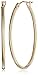 10k Gold Polished Hoop Earrings (1.1" Diameter)