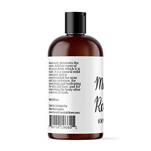 Premium Organic Moroccan Rose Water - 4oz - Imported from Morocco - 100% Pure (Food Grade) No Oils or Alcohol - Rich in Vitamin A & C. Perfect for Reviving, Hydrating & Rejuvenating Your Face & Neck - Thumbnail 4