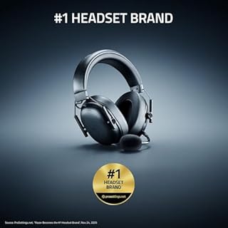 Razer BlackShark V3 X HyperSpeed Wireless Gaming Headset for PC: 50mm Drivers - Cardioid Mic - 2.4 GHz, Bluetooth, USB - Works with Mac, PS5, Nintendo Switch, Smartphone - 70 Hr Battery - Black