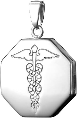InfomedicStainless Steel Pendant - Octagon Shape (inc. Chain)