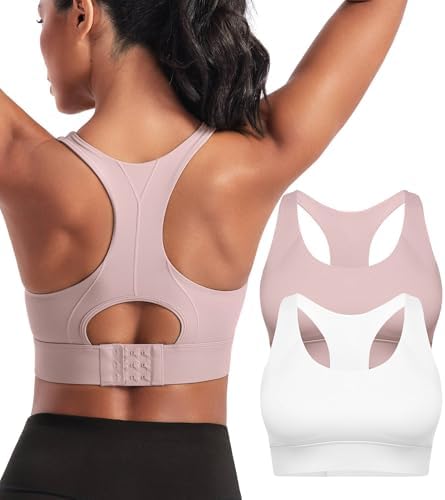 Sports Bras for Women High Support Racerback High Impact Sports Bra Push Up Womens Padded Workout Running Gym Yoga Tops
