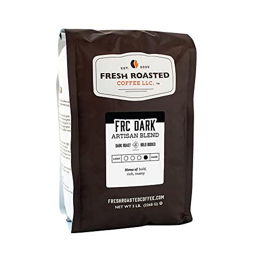 Fresh Roasted Coffee, Frc Dark Roast Blend, 5 Lb (80 Oz), Kosher, Whole Bean #TOP28