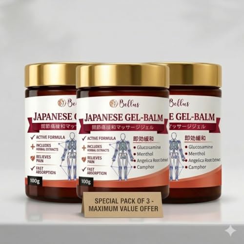 Image of Japanese Pain Relief Gel for Back, Neck, Knee & Shoulder Comfort (Pack 3)