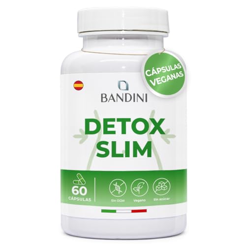 Bandini® DETOX 60 Cápsulas Veganas | Drenante, Antioxidante, Depurativo y Desintoxicante | Complejo de Extractos Vegetales: Bromelina, Diente de León, Pilosella, Abedul | 100% vegano