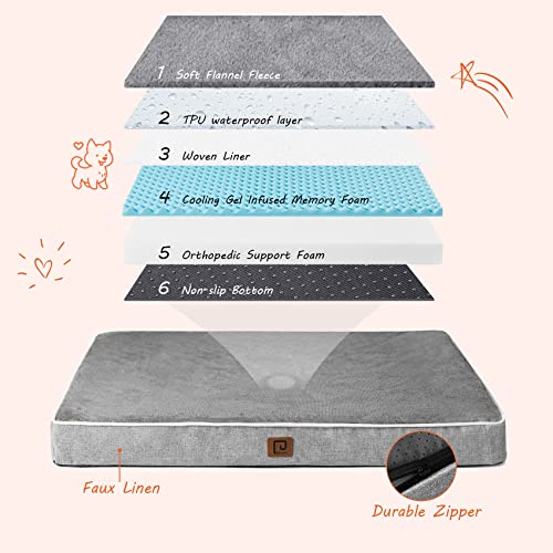 EHEYCIGA-Memory-Foam-Dog-Beds-for-Large-Dogs-Orthopedic-Waterproof-Large-Dog-Bed-for-Crate-Pet-Mat-with-Washable-Removable-Cover-and-Non-Slip-Bottom-Grey