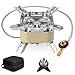 Adiwo 15800W Windproof Camping Gas Stove, Foldable Rocket Camping Stove with Carry Box, Outdoor Camping Gas Burner for Cooking, Hiking, Camping, Trekking, Picnic, Trekking, BBQ（Khaki）