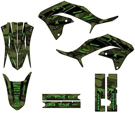 2020-2024 KLX 230 R APACHE Green Senge Graphics Complete Kit Compatible with Kawasaki