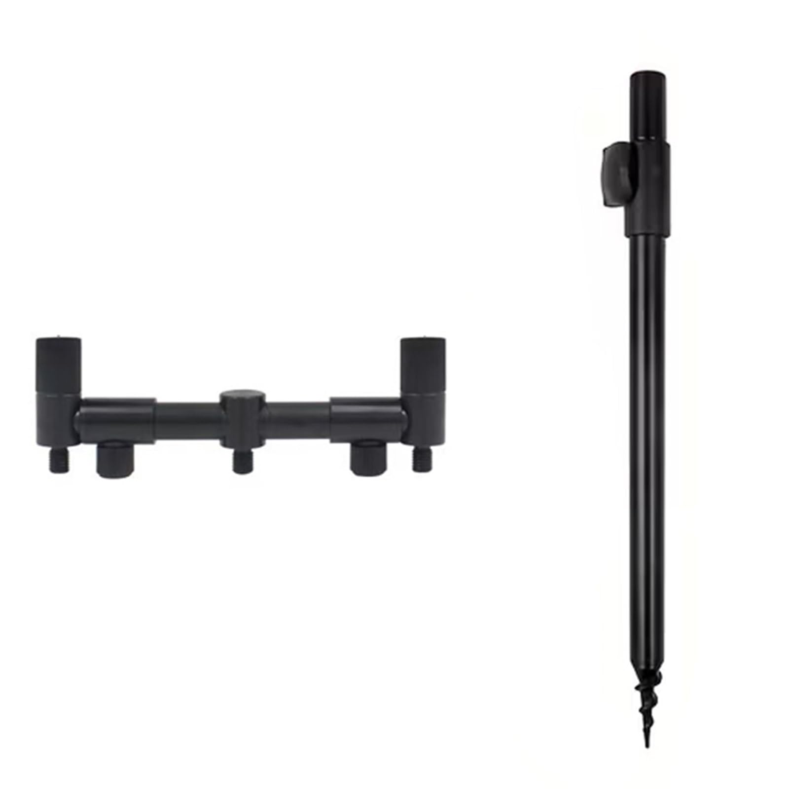 FVDZRFIE Fishing Rod Rest 1pc/2set Fishing Rod Holder Head Crossbar Ground Stake Set(30 50cm and 2 head)