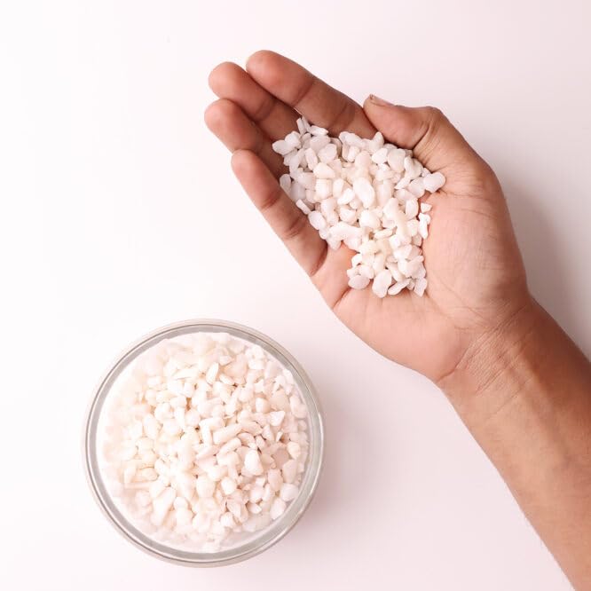 Image of White Agate Crystal Chips (500 Gm) | Natural Gemstones for Peace, Emotional Balance & Positivity | Healing Crystal Stones for Reiki & Meditation | DIY Jewellery Making & Spiritual Home Decor