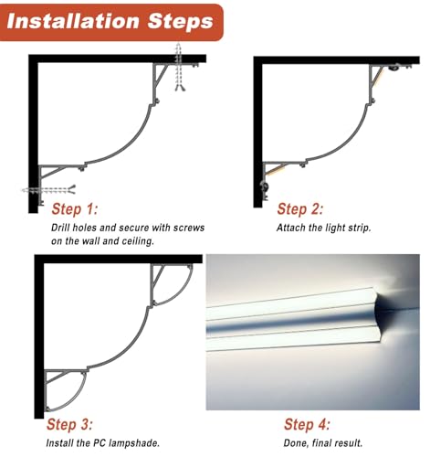 Profilé LED pour corniche évitant l'éblouissement des yeux - 8