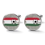 Freecustom Manschettenknöpfe mit Bosnien-Herzegowina-Flagge, Fußball-Munduhr 2024, Manschettenknöpfe für Herren, Fußball-Fan, Weltmeisterschaft, Ball, Manschettenknöpfe für Herren, lustige