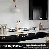 funlife Wallpaper Border Stickers, Self Adhesive Ceiling Molding Borders, Skirting Wall Waist Line for Home DIY Decorative, 10x200cm, Black White - Image 7