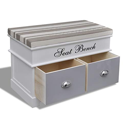 Banc coffre en paulownia résistant pour optimiser une petite entrée encombrée - 4