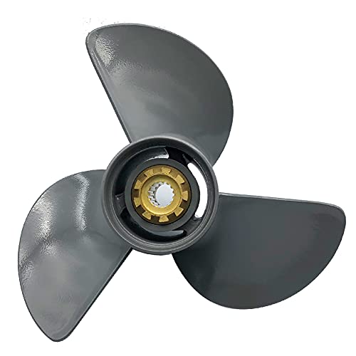 QPIM Aluminum Outboard Semi Cleaver Propeller Boat Prop 13 5/8x13 Compatible for Honda BFP60/BF75/90/100/115/130HP
