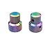 Guyker 2Pcs Concentric Stacked Knobs, Dual Knurled Control Knobs, High Grade Dome Volume Tone Knob Replacement for Electric Guitar or Precision Bass - CNC Machined (Rainbow Chameleon)