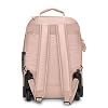 Kipling Sanaa Large Metallic Rolling Backpack Rose Gold Metallic