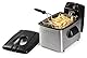 DOMO DO464FR Fritteuse - 3 L - mit Sichtfenster und Geruchsfilter - 2200 W - Edelstahl