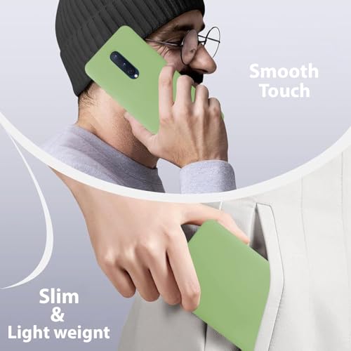 Image of LIRAMARK Liquid Silicone Soft Back Cover Case for OnePlus 8 /1+8 (Mint Green)