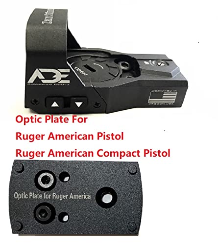 Ade Advanced Optics Zantitium RD3-015 Red Dot Reflex Sight + Optic Mounting Plate for Ruger American Pistol