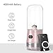 Portable Mini Blender, Personal Blender USB Rechargeable for Smoothies and Shakes with 2 Tritan BPA-Free Blender Cups, Small Smoothie Maker Protein Juice Blender Mixer (Pink)