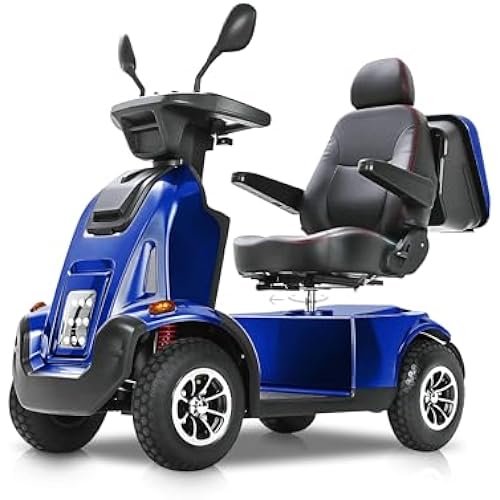 Heavy Duty All-Terrain Mobility Scooters for Adults & Seniors, 1000W Motor, 550LBS Capacity, 32 Miles Long Range & 9MPH, FDA Cleared, 13" Air Tires with Full Suspension, USB, Large Storage