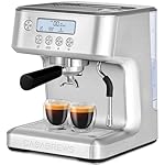CASABREWS Ultra Espresso Machine with LCD Display, Powerful Milk Frother and Customizable Brewing Temperature, Provides Barista-Level Lattes and Cappuccinos