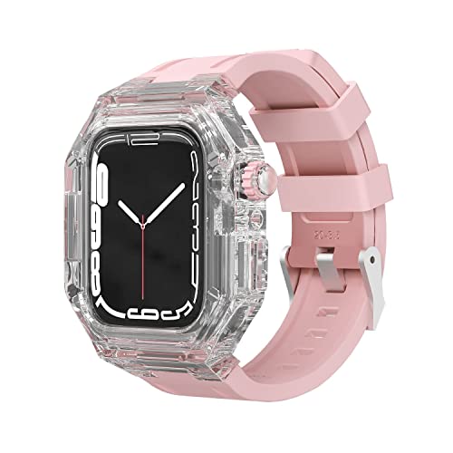 Kit mod boîtier montre silicone transparent 45mm 44mm pour bracelet