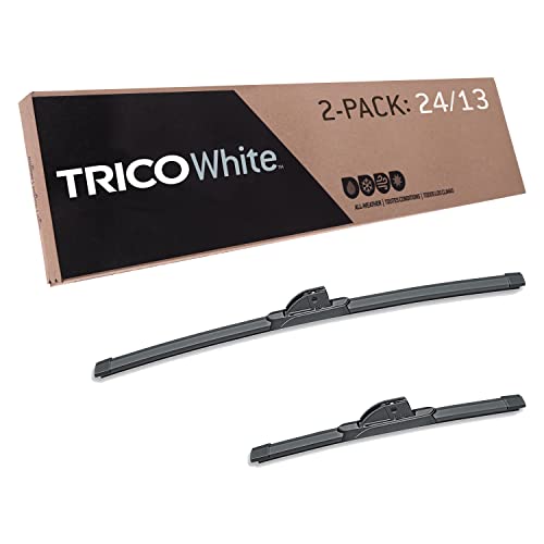 Image of TRICO White 24 inch + 13 inch Extreme Weather Premium Winter Automotive Replacement Windshield Wiper Blades (Set of 2), Passenger and Driver Side All-Weather Beam Wiper Blades for Select Vehicle Models