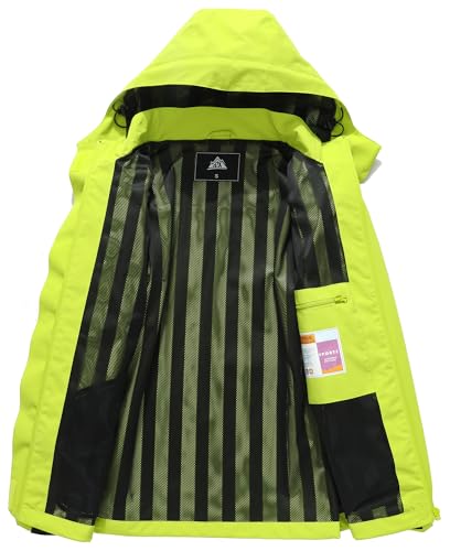 Image of MOERDENG Women's Waterproof Rain Jacket Lightweight Raincoat Hooded Hiking Jacket Softshell Windbreaker