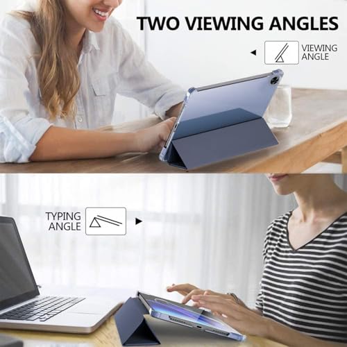 Image of ProElite Case Cover for Realme Pad 2 Lite 10.95 inch Cover, Smart Flip Case Cover for Realme Pad 2 Lite 10.95 inch Translucent Back with Stylus Pen, Dark Green