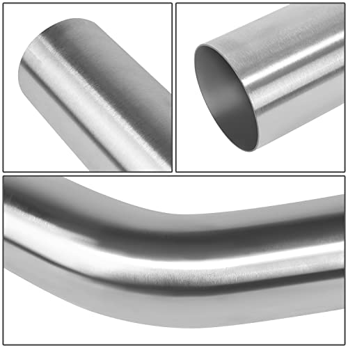 Image of DNA MOTORING ZTL-PP-30-45-SS 45 Degree DIY Custom Mandrel Exhaust Tubing, 3 inch OD, Stainless Steel,Universal Fit,Polished Finish