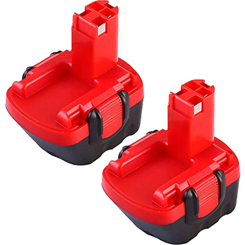 FUNMALL 2X12V Ni-MH 3,6Ah BAT043 pour Bosch 12V Batterie Batterie pour Bosch 12V BAT045 BAT120 BAT139 2607335542 2607335526 2607335274 2607335709 GSR 12-2 12VE-2 PSR 12 GSB 12VE-2 22612 23612 32612 Cover