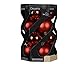 Decoris Baubles shatterproof Shiny, matt, Rot