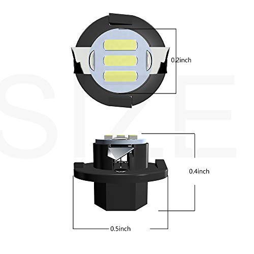 ROCCS Instrument Gauge Cluster Speedometer LED Light Bulbs for 2002 2003 2004 2005 2006 Ram 1500 2500 3500, B8.4D White Lights