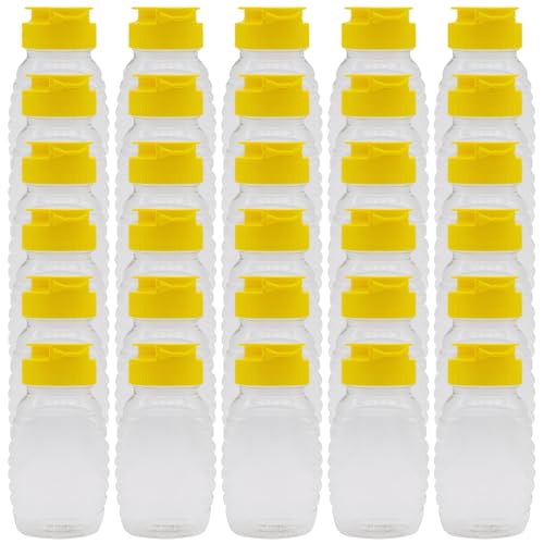 Tarros de miel recargables para evitar manchas, botes de plástico de 5 oz transparentes 5
